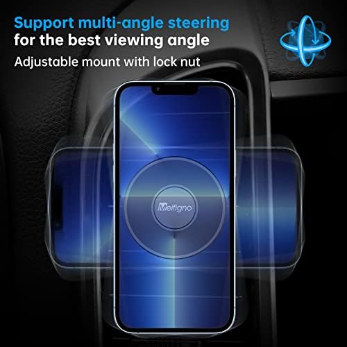 Meifigno Magentic Car Mount for iPhone 14/13/12 סדרת [כוח חזק] [קליפ אווירי אוויר משודרג] הרכבה לרכב
